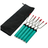 34-Inch Telescoping BBQ Forks, 5-20PCS Roasting Sticks, Skewer Fork BBQ Tools